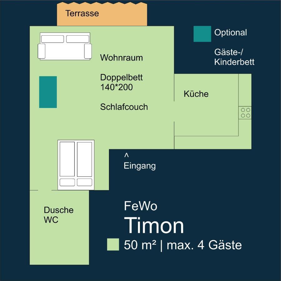 Fewo Timon Grosszuegig Modern Mit Terrasse Ca 50 Qm Hamm  Exteriér fotografie